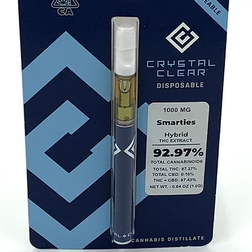 Crystal Clear disposable for weed vape delivery near Fillmore, California.